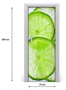 Adesivo per porta interna Lime sott'acqua 75x205 cm
