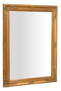 Specchio Specchiera da parete e appendere verticale/orizzontale L62xPR4xH82 cm finitura foglia oro anticato