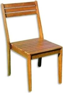 Tata Linda Sedia per Esterni Impilabile Set 2 Sedie da Giardino in Legno Dimensioni 57x47x90 cm colore Legno - Ravello