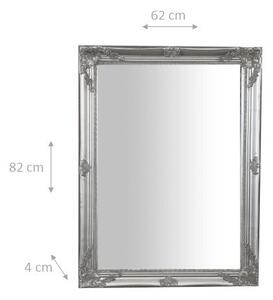Specchiera da appendere verticale/orizzontale L62xPR4xH82 cm finitura foglia argento anticato