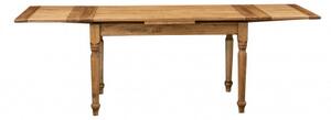 Tavolo allungabile Country in legno massello di tiglio finitura naturale. Made in Italy