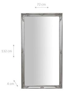 Specchiera da appendere verticale/orizzontale L72xPR4xH132 cm finitura foglia argento anticato