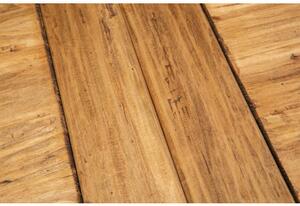 Tavolo allungabile Country legno massello di tiglio con struttura bianca anticata piano naturale. Made in Italy