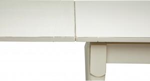 Tavolo allungabile Country in legno massello di tiglio finitura bianca anticata L180xPR90xH80 cm. Made in Italy