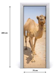 Adesivo per porta Un cammello nel deserto 75x205 cm