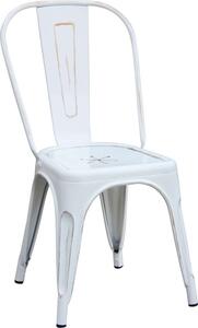 VivaGarden Sedia per Esterni in Acciaio Dimensioni 35x45x85 cm colore Bianco - Mitchell