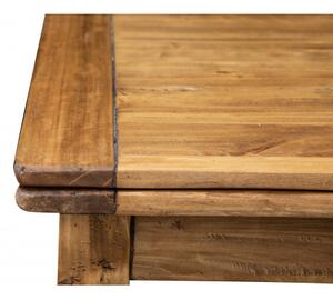 Tavolo allungabile a libro Country in legno massello di tiglio finitura naturale Made in Italy