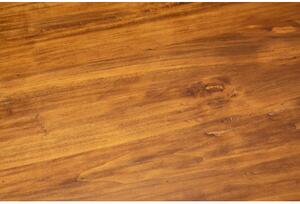 Tavolo allungabile a libro Country in legno massello di tiglio finitura noce 120x120x80 cm. Made in Italy