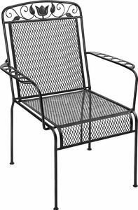 VivaGarden Sedia per Esterni in Acciaio Dimensioni 67x56x93 cm colore Nero - Mango