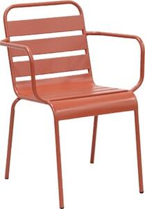 GDLC Sedia per Esterni in Acciaio Dimensioni 52x56x82 cm colore Terracotta - Fly Colors