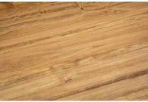 Tavolo Country in legno massello di tiglio struttura bianca anticata piano naturale. Made in Italy
