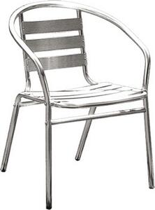 NBrand Sedia per Esterni in Alluminio Dimensioni 50x56x74 cm colore Alluminio