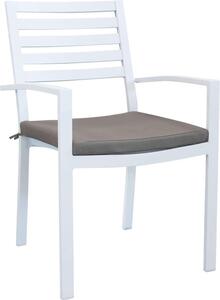 VivaGarden Sedia per Esterni in Alluminio Dimensioni 46x62x84 cm colore Bianco - Imperia
