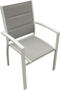 Amicasa Sedia per Esterni in Alluminio Dimensioni 61x57x87 cm colore Bianco - Karim
