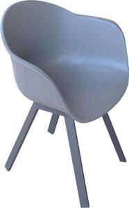 VivaGarden Sedia per Esterni in Alluminio/Plastica Dimensioni 63x55x79 cm colore Grigio/Antracite - Nuova Caledonia