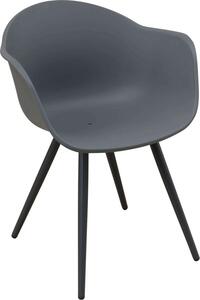 VivaGarden Sedia per Esterni in Alluminio/Plastica Dimensioni 61x61x80 cm colore Grigio/Antracite - Elbrus