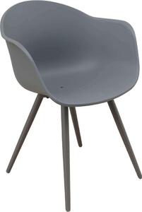 VivaGarden Sedia per Esterni in Alluminio/Plastica Dimensioni 61x61x80 cm colore Grigio/Taupe - Elbrus