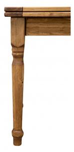 Tavolo Country allungabile in legno massello di tiglio L90xPR90xH80 cm. Made in Italy