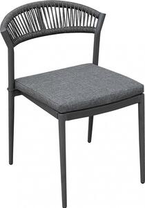 VivaGarden Sedia per Esterni in Metallo Dimensioni 54x58x76 cm colore Antracite