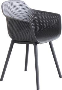 VivaGarden Sedia per Esterni in Plastica Dimensioni 49x48,5x81,5 cm colore Taupe - Vanuatu