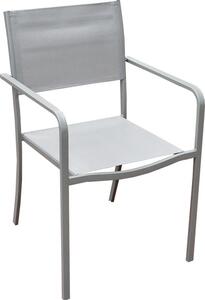 LIF Sedia per Esterni in Metallo Dimensioni 54x55,5x86 cm colore Tortora - Capalbio