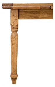 Tavolo Country allungabile in legno massello di tiglio L120xPR80xH80 cm. Made in Italy