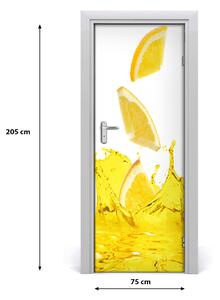 Adesivo per porta Succo di limone 75x205 cm
