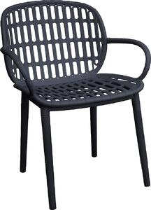 VivaGarden Sedia per Esterni in Polipropilene Dimensioni 55x48x47 cm colore Antracite