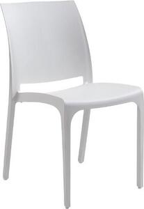 BICA Sedia per Esterni in Polipropilene Dimensioni 46x54x80 cm colore Bianco - Volga