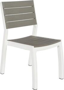KETER Sedia per Esterni in Resina Dimensioni 47x60x86 cm colore Bianco/Tortora - Harmony