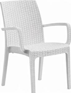 BICA Sedia per Esterni in Resina Dimensioni 57x59x86 cm colore Bianco - Indiana