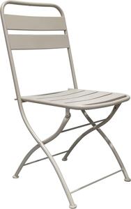 VivaGarden Sedia per Esterni Pieghevole in Acciaio Dimensioni 42x50x88 cm colore Tortora - Petalo