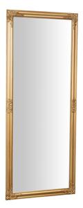 Specchio Specchiera da parete e appendere verticale/orizzontale L72xPR4xH180 cm finitura foglia oro anticato