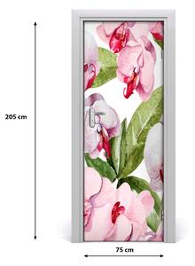 Poster adesivo per porta Orchidea 75x205 cm