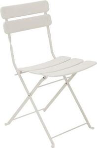 Amicasa Sedia per Esterni Pieghevole in Acciaio Dimensioni 42x48x81 cm colore Bianco caldo - Star