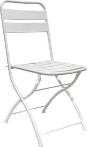 VivaGarden Sedia per Esterni Pieghevole in Acciaio Dimensioni 42x50x88 cm colore Bianco - Petalo