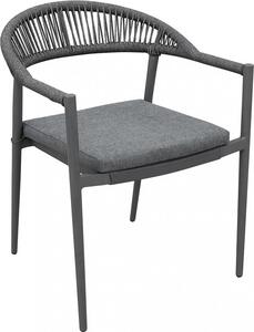 VivaGarden Sedia per Esterni in Textilene/Corda Dimensioni 57x58x76 cm colore Antracite - Corrientes