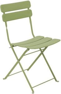 Amicasa Sedia per Esterni Pieghevole in Acciaio Dimensioni 42x48x81 cm colore Verde salvia - Star
