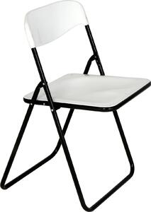 Metal Far Sedia per Esterni Pieghevole in Acciaio/Plastica colore Bianco - Metalfar