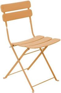 Amicasa Sedia per Esterni Pieghevole in Acciaio Dimensioni 42x48x81 cm colore Senape - Star