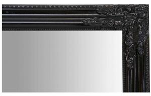 Specchio Specchiera da parete e appendere verticale/orizzontale L72xPR4xH180 cm finitura nero lucido