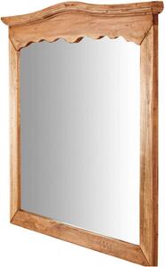 Specchiera a muro in legno massello di tiglio finitura naturale L90xPR5xH83 cm Made in Italy