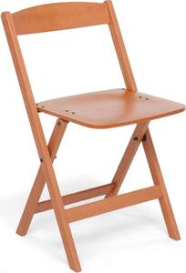 Foppapedretti Sedia per Esterni Pieghevole in Legno Dimensioni 43x50x75 cm colore Noce/Nero - Luna