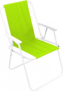 VivaGarden Sedia per Esterni Pieghevole in Metallo Dimensioni 52x37x74 cm colore Verde - Relax