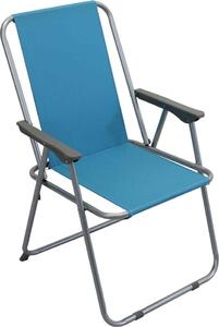 VivaGarden Sedia per Esterni Pieghevole in Metallo Dimensioni 52x37x78 cm colore Azzurro - Relax