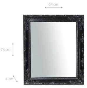 Specchiera da appendere verticale/orizzontale L64xPR4xH74 cm finitura nero lucido