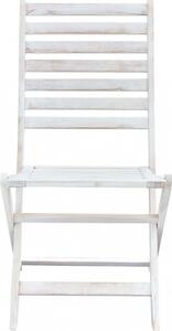 VivaGarden Sedia per Esterni Pieghevole in Legno Dimensioni 46x57x91 cm colore Bianco