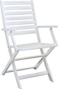 VivaGarden Sedia per Esterni Pieghevole in Legno Dimensioni 55x57x91 cm colore Bianco - Splendore