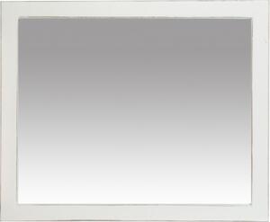 Specchiera rettangolare in legno massello di tiglio finitura bianca anticata L48xPR3xH58 cm Made in Italy