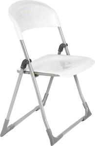 Metal Far Sedia per Esterni Pieghevole in Metallo/Polipropilene Dimensioni 93x48x6 cm colore Bianco - Brasil